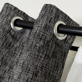 TESSARIO Curtains – Custom Jacquard Drapes with Woven Grid Texture – 8 Colors